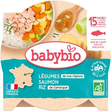 - Assiette Méli-Mélo De Légumes Au Saumon Riz 260 G - 15+ Mois - BIO