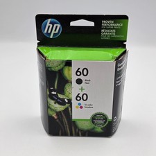 HP 60 Ink Cartridges Black Tri-Color Combo Pack Genuine OEM New Sealed 2021