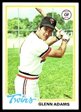 Glenn Adams 1978 Topps #497 Minnesota Twins MLB READ FREE SHIPPING AutographDen