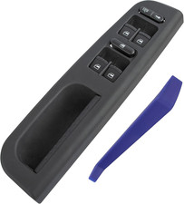 Master Power Window Switch with Bezel Set Front Left Driver Side Compatible with