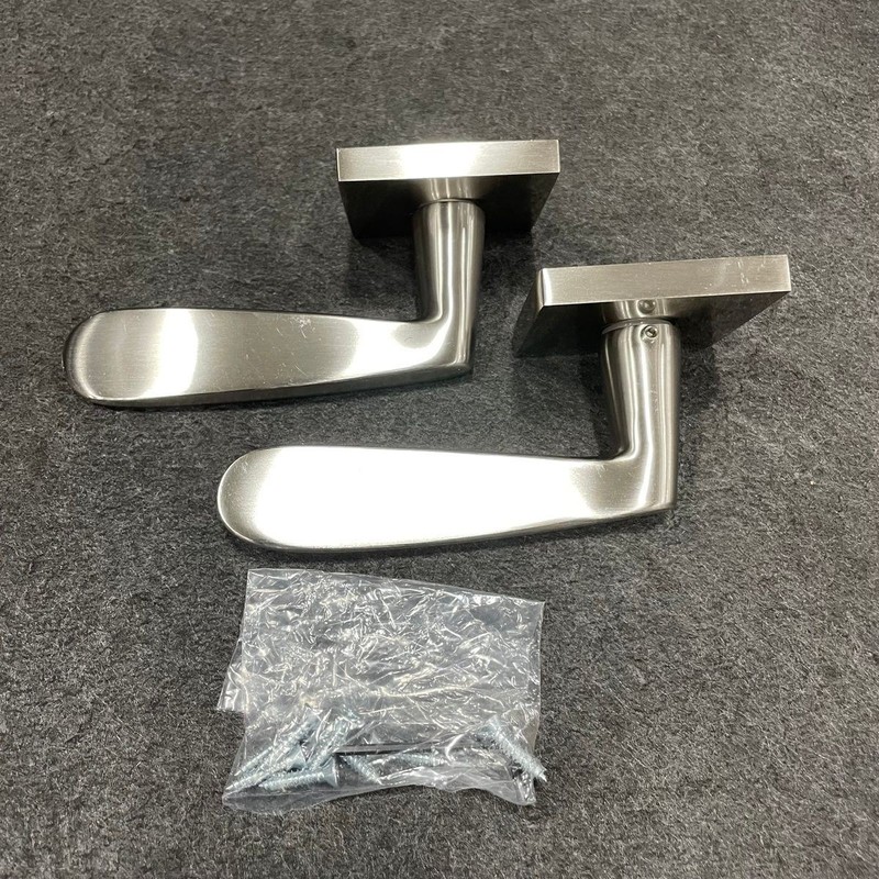 EMTEK 5050POSUS15 Poseidon Door Lever Dummy Set W/ Square Rosette Satin Nickel