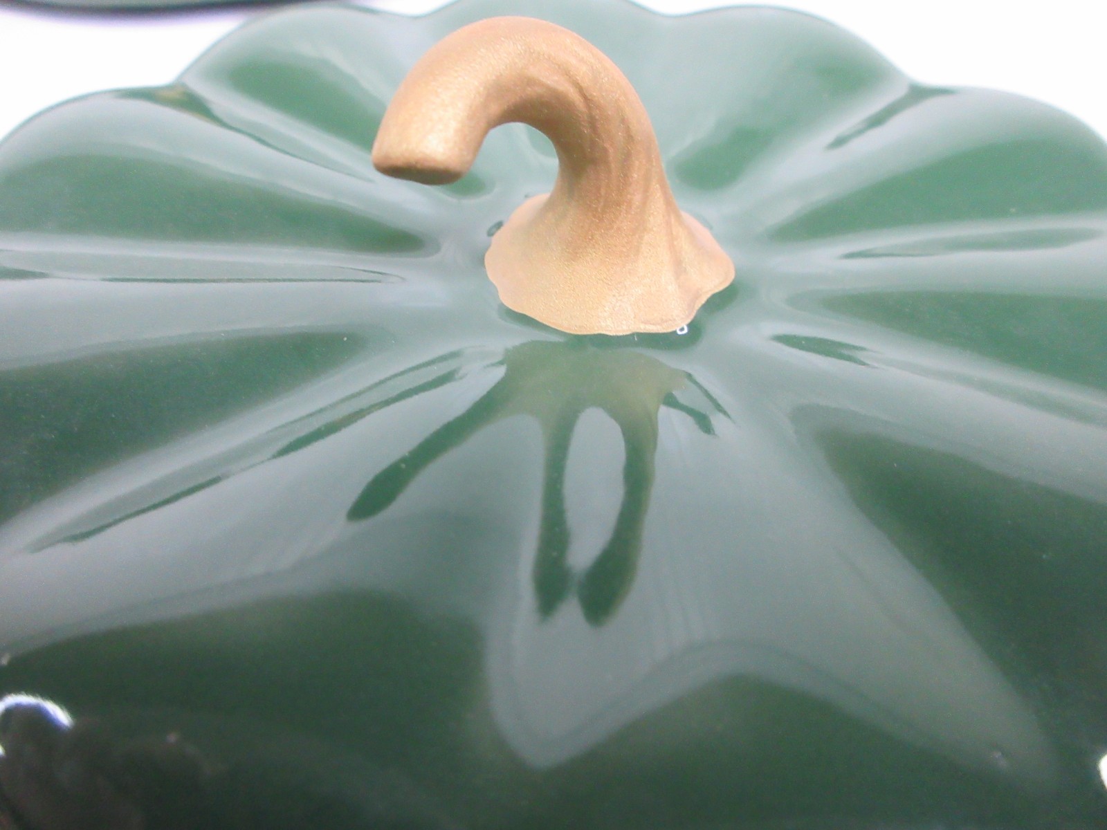 Pioneer Woman Ceramic Pumpkin Mini Dutch Oven Pot Cocottes Lids 3Pcs Green New