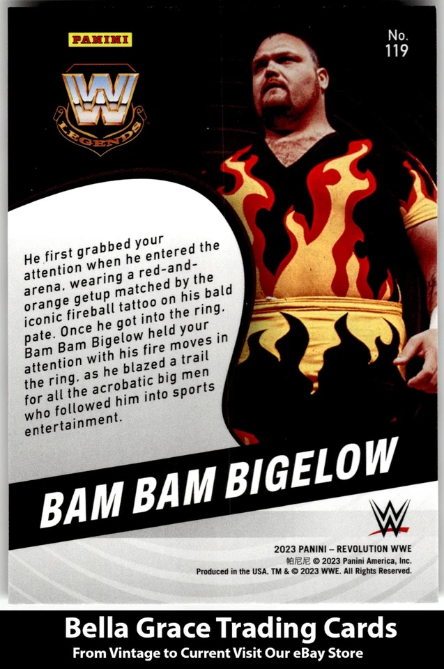 2023 Panini Revolution WWE #119 Bam Bam Bigelow WWE Legends Wrestling - Image 2 of 2