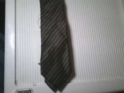 ARMANI COLLECTION   Silk/Wool  Neck Tie Gray Stripws  MADE IN ITALY NEW W TAGS