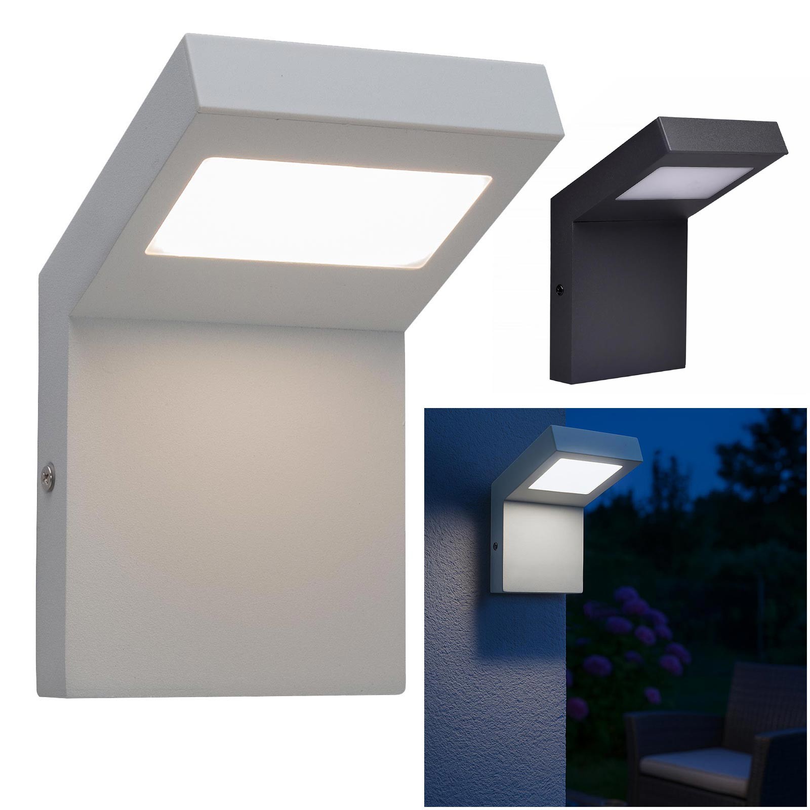 Applique parete IP54 LED 10W lampada impermeabile muro luce 4000K giardino 230V
