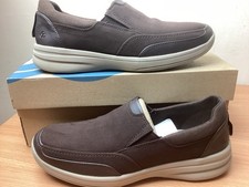 Men's Cloudsteppers Loafers By Clarks Uk 8 Brown Slip On Comfort Shoes New Boxed