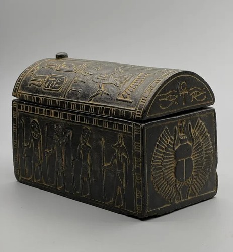Authentic Ancient Egyptian Antiquities Egyptian Box pharaonic inscriptions BC - Picture 2 of 10