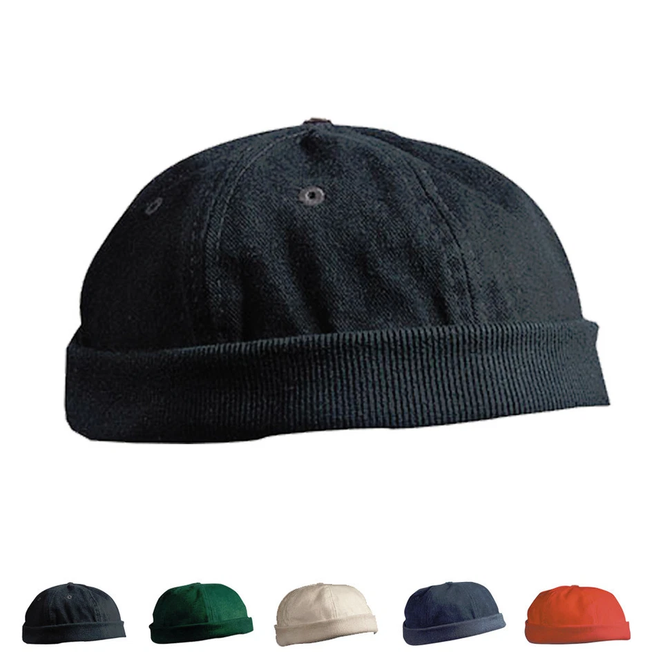 FISCHERMÜTZE SEEMANNSMÜTZE Satinschweissband Cap ohne Schild NEU Daiber MB022