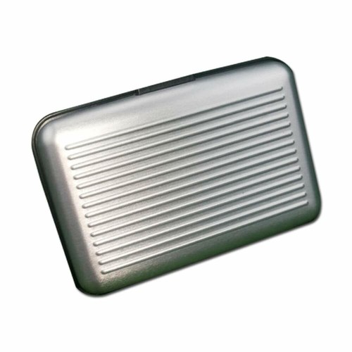 Bolsillo de metal de aluminio Anti-RFID Soporte de billetera de tarjeta de crédito Estuche duro Regalo en caja - Imagen 18 de 32