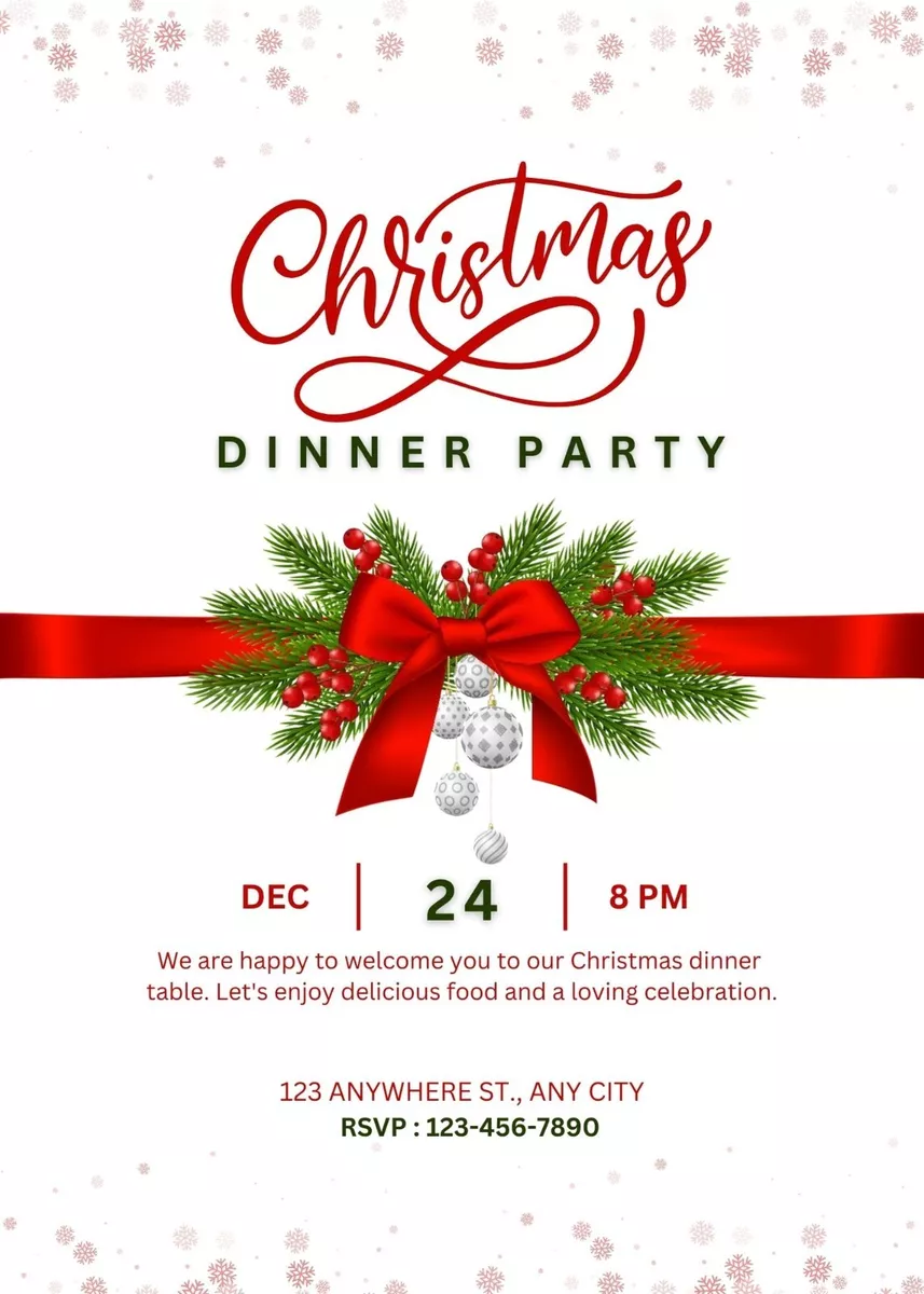 Christmas sale dinner invites