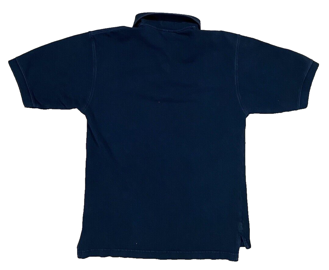 ■ ■ South Blue Black Logo Open Collar Polo Shor VTG Charlotte Motor Speedway Club Polo Shirt Short Sleeve