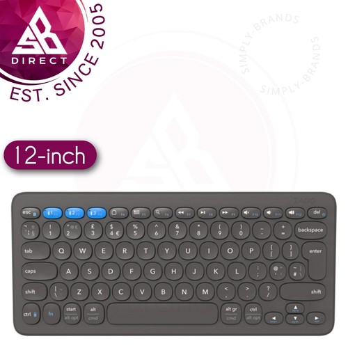 Zagg Multi-Pairing 12-inch Teclado Pares Via Bluetooth │ Con Inalámbrico Carga - Imagen 1 de 4