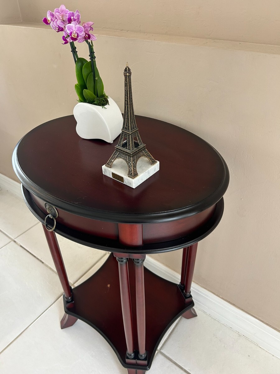 BOMBAY ボンベイ　トルソー　ラック　ビンテージ The Bombay Co. One Drawer Cherry Side Table with Brass