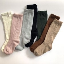 High Long Baby Socks - Cotton Linen Hollow Sock Spring Leg Warmer Kids Sockken