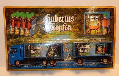 GRELL HO 1/87 TRUCK TRAILER TRUCK TRAILER MAN TGA LIQUEUR HUBERTUS GERMAN BEER