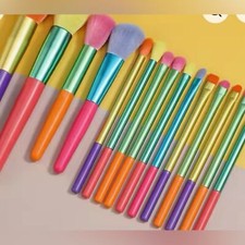 Colorful Rainbow Makeup Brush Set
