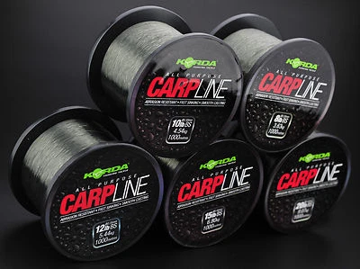 Korda Carp Line Fishing Monofilament Mainline 1000m All Breaking Strains NEW