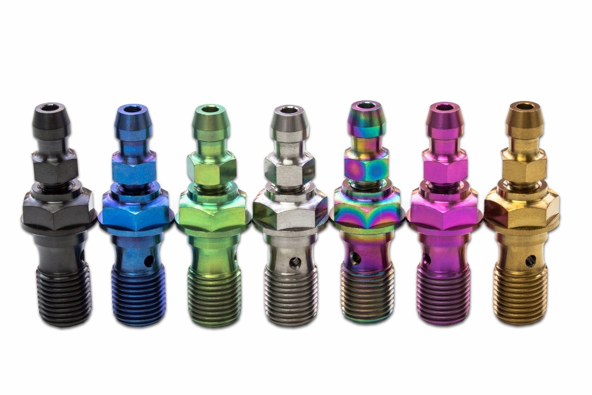 Black Titanium Clutch Slave Cylinder Banjo Bolt for Ducati