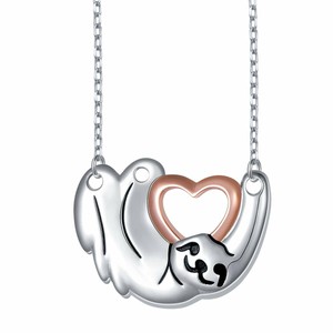 AMDXD Jewelry Alloy Pendant Necklaces for Women Scallop 3.2X1.7CM