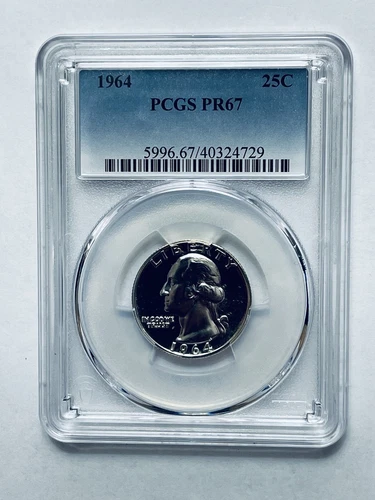 1964 Washington Silver Quarter PCGS PR67