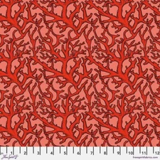 Free Spirit Mariana by Rachel Hauer PWRH074 Red Coral Cascade  Cotton