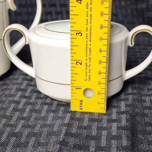VTG Coalport Connoisseur Creamer and Sugar Bowl Set Bone China White Gold Trim - Picture 9 of 11