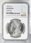 Certified 1890-O Morgan Silver Dollar NGC AU details $1