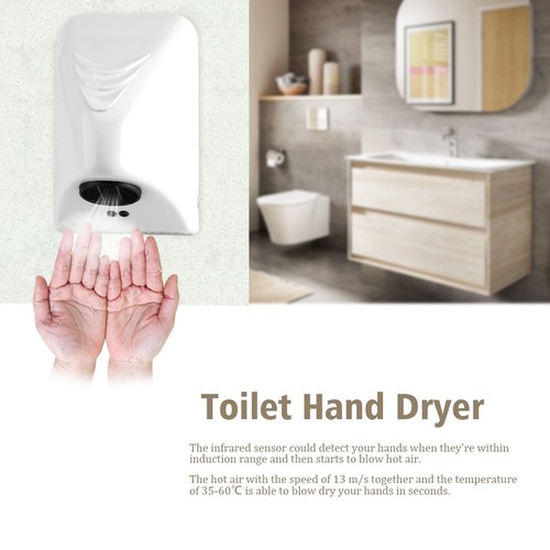 600W Household Hotel Commercial Hand Dryer Electric Automatic Induction GH - Picture 5 of 9