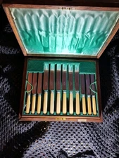 Rare Antique Mappin Webb Cutlery 24 Dining Table Knives C1880