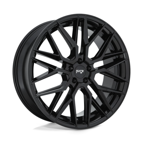 Niche Gamma M224 22x9 +15 Gloss Black Wheel Rim 5x115 (QTY 4) M224229090+15 - Picture 1 of 8