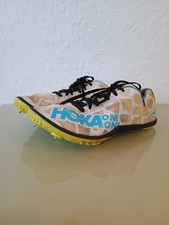 Hoka One One Rocket MD Track Spikes Running Shoes Cyan White Yellow Men's Size 9
