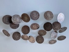 Silberknöpfe Trachtenknöpfe orig. Münzen 20 Kreuzer Patrona Bavaria  1785 selten