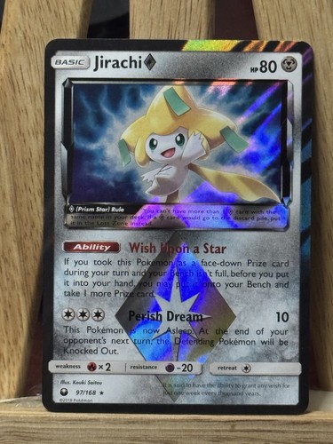 JIRACHI PRISM STAR 97/168 CELESTIAL STORM - POKEMON Near Mint NM- (corner)