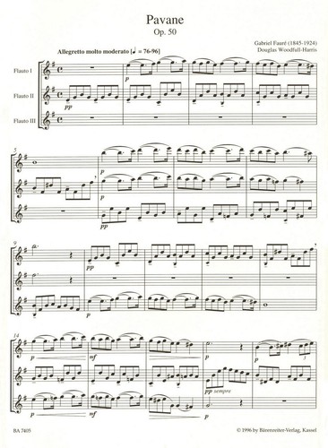 a tre: Pavane for 3 Flutes Fauré, Gabriel - Picture 2 of 2