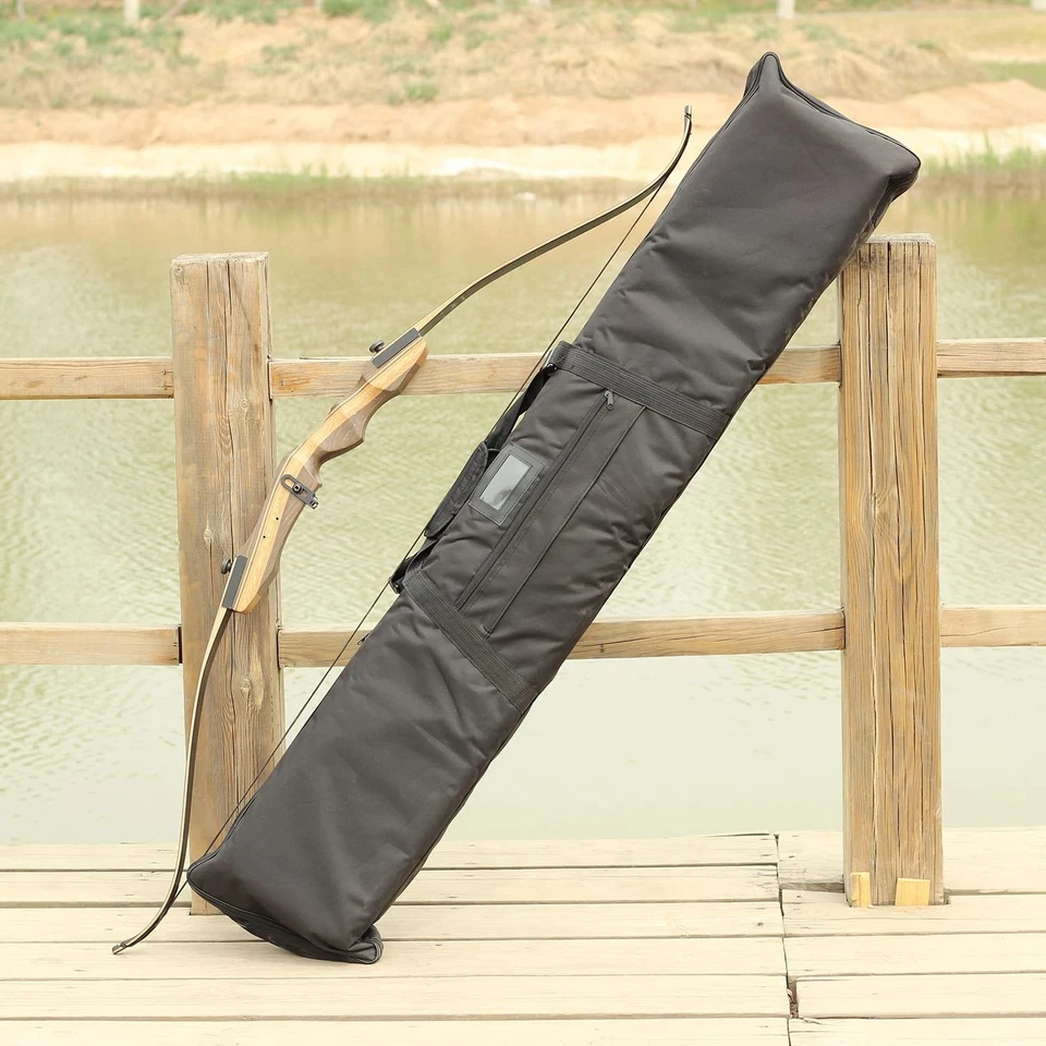 Archery Bow Case Recurve Bow Bag Traditional Longbow Bag Lengthen Backpack fo... - Image 4 of 4