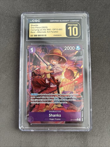 Shanks (Alternate Art) graded CGC 10 for sale on eBay