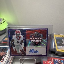 Leaf 2022 Metal Draft Purple State Pride Autograph Adonai Mitchell #SP-AM1  /20 