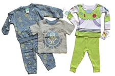 LOT 5 Disney Baby boy clothes Buzz Lightyear - 3 Pc Set, Size 12 Months/Pajamas