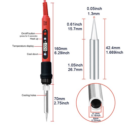 Temperature Electric Soldering Iron Kit Soldering Iron kit With Multimeter Pump - Afbeelding 6 van 17