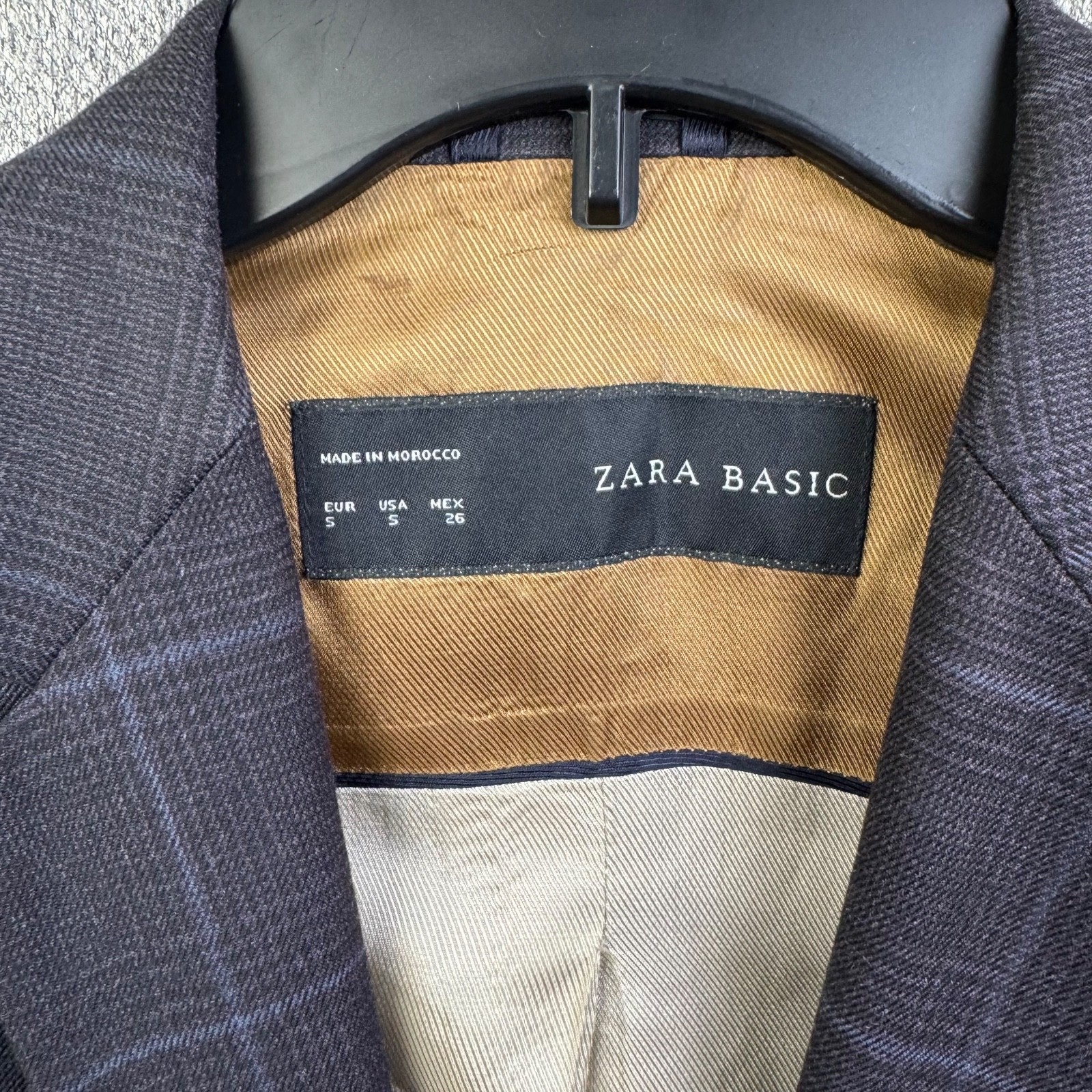 Zara Basic Plaid Single Button Elbow Patch Blazer… - image 4