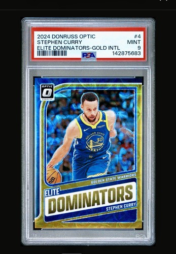 2024 Donruss Optic🔥Stephen Curry🔥Dominators Intl. GOLD /10 PSA 9💎MINT💎