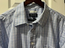 Jos A Bank Travelers Collection Blue Button Down Dress Shirt Cotton 18 1/2 34/35