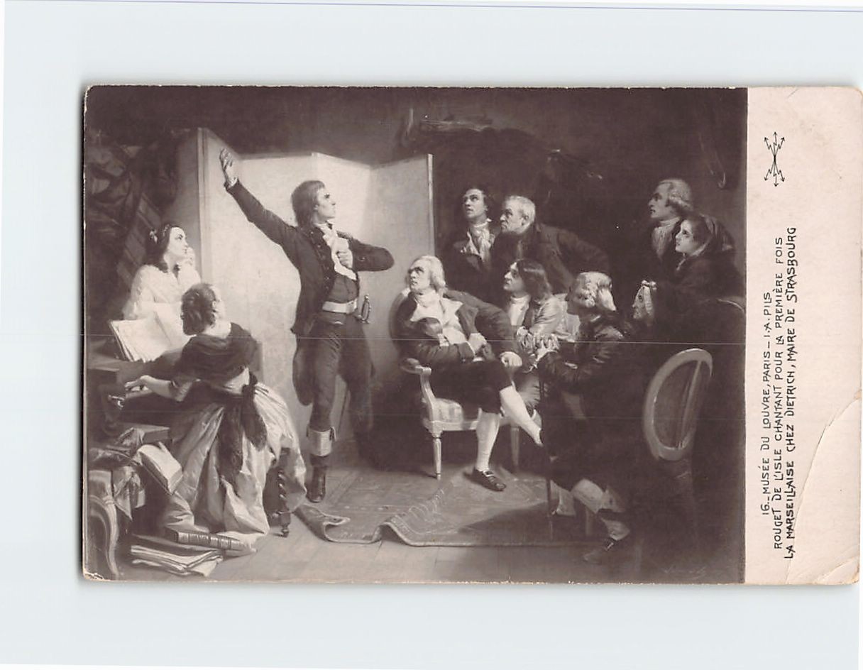 Postcard Rouget de l Isle chantant pour la première fois By Pils Paris France