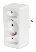 Hama 00108844 Multistecker 3-Fach 2 Euro/1 Schutzkontakt-Kupplung