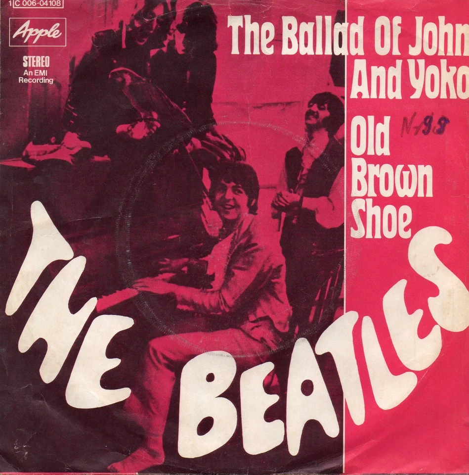 7" THE BEATLES  The Ballad of John and Yoko Lennon Mc Cartney Ringo George APPLE - Bild 2 von 2