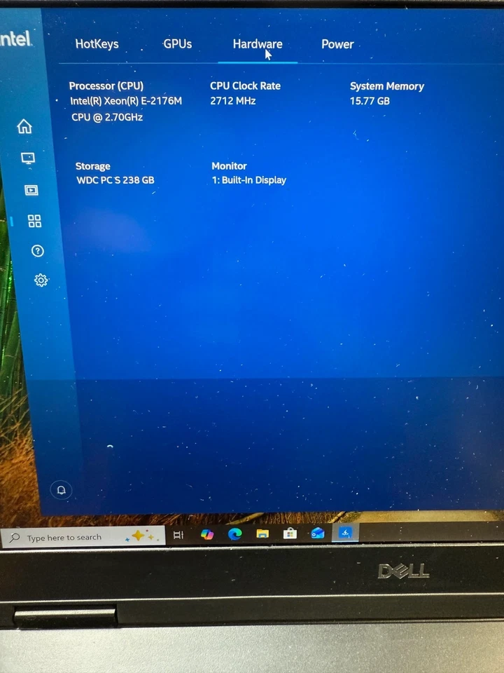 Dell Precision 7530 Xeon E-2176M 256GB SSD 16GB RAM (No Charger Included) #AW - Image 2 of 4