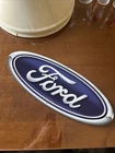 Ford Blue 20" Oval Logo Metal Tin Sign Car Vintage Auto Emblem Garage Man Cave