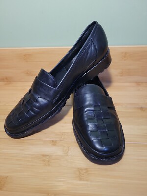 Rangoni Florence Black Shoes Made in Italy Size 7 AAA