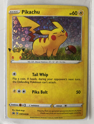 Pokemon 25th Anniversary Pikachu General Mills Cereal 2021 Promo Holo SWSH039 | eBay