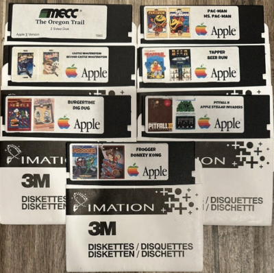 Apple II II+ IIe IIc Computer Games on Floppy Disks: Retro
